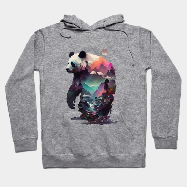 Standing Giant Panda Hoodie by DavidLoblaw